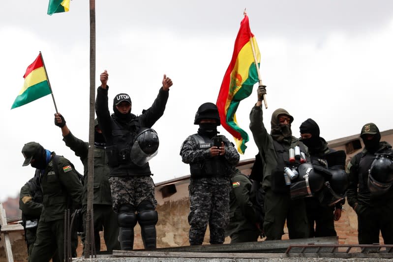 Protest against Bolivia's President Evo Morales in La Paz