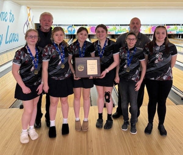 The Elmira girls bowling team captured the Section 4 Class A title Feb. 17 at Midway Lanes in Vestal.