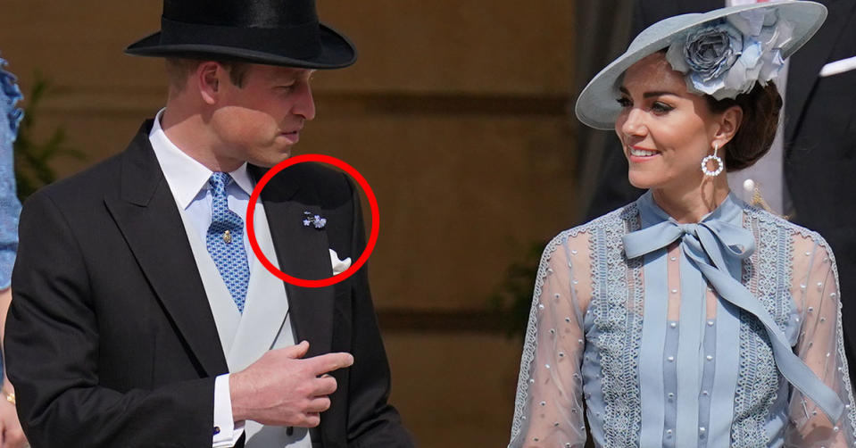 Prince William and Princess Kate at a garden party 