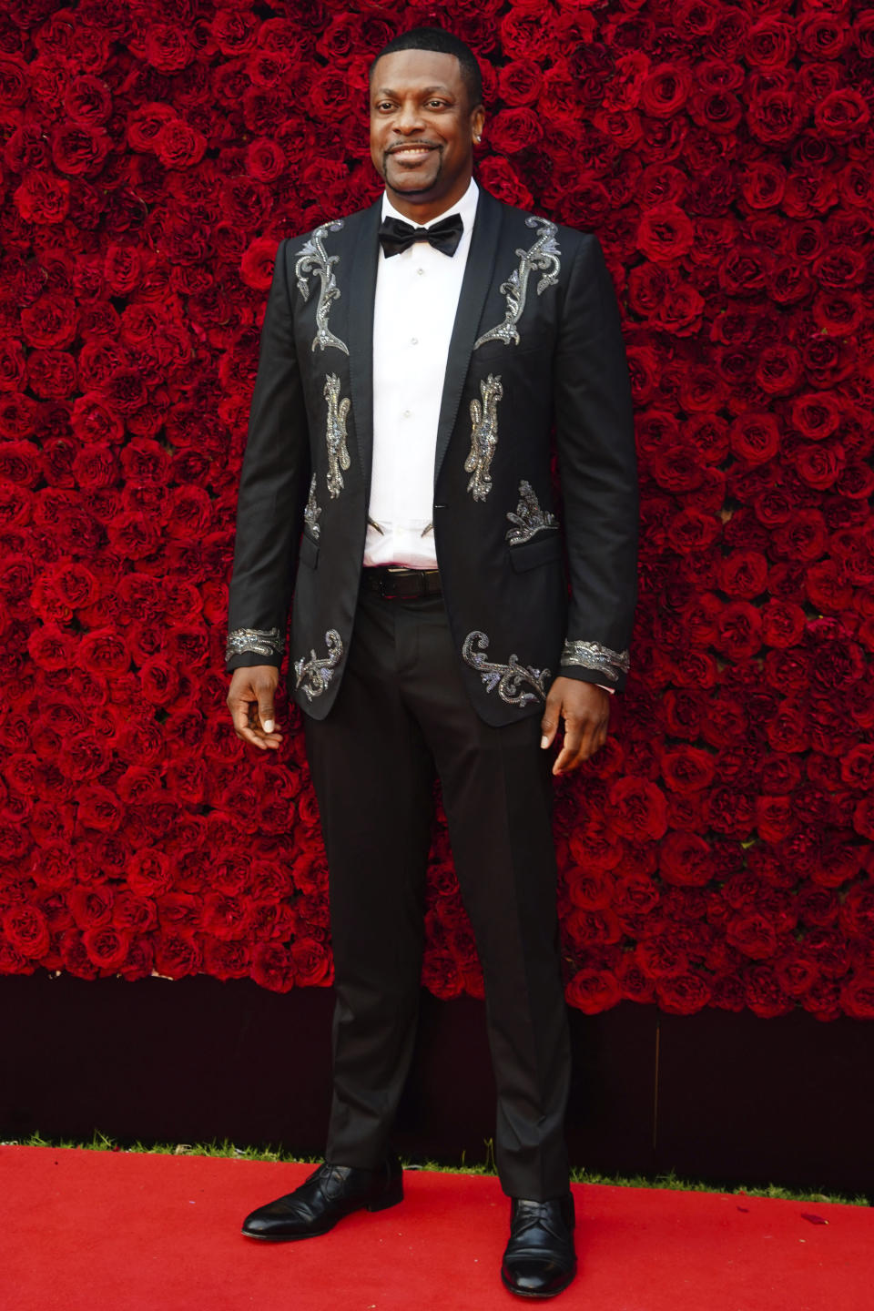 Chris Tucker poses for a photo on the red carpet at the grand opening of Tyler Perry Studios on Saturday, Oct. 5, 2019, in Atlanta. (Photo by Elijah Nouvelage/Invision/AP)