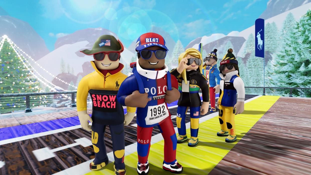 Roblox avatars wearing Ralph Lauren outfits.