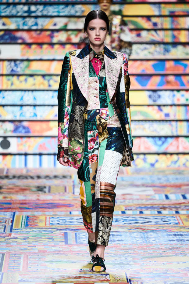 <p>A look from the Dolce & Gabbana Spring 2021 collection. </p>