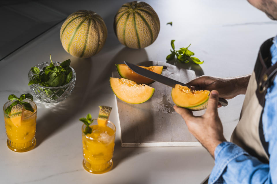 cantaloupe mocktails