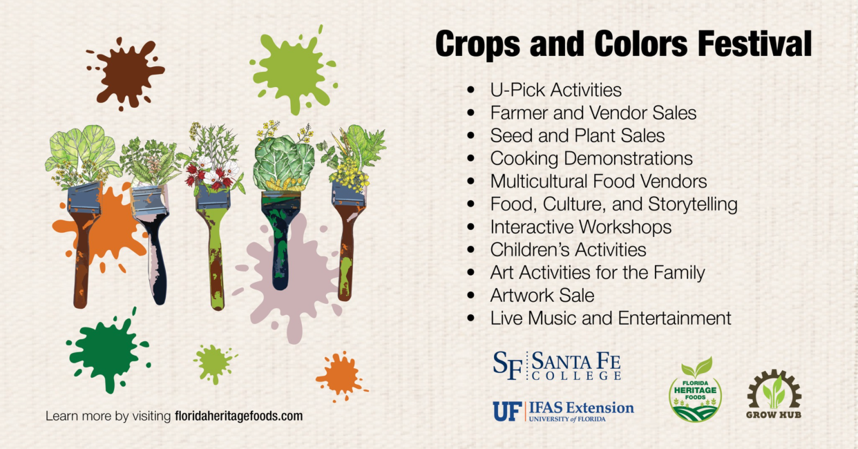 Santa Fe College's Crops and Colors Festival is set for noon to 4 p.m. Dec. 2.