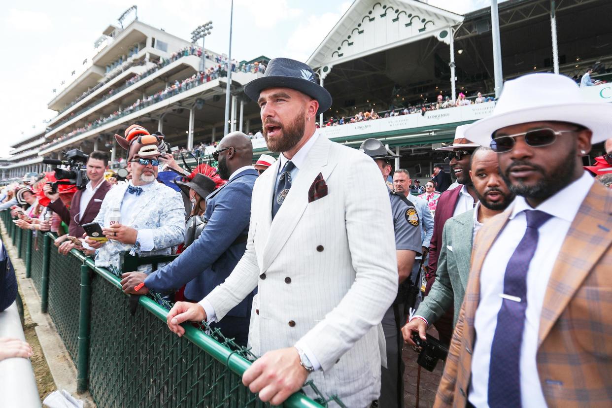 Travis Kelce Was A Nose Away From Winning 100000 on Forever Young in Kentucky Derby