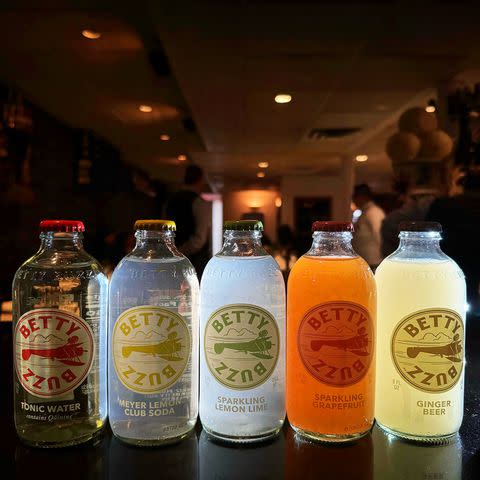 <p>Scalinatella Restaurant/Instagram</p> Blake Lively's Betty Buzz bottles sitting on a counter at Scalinatella