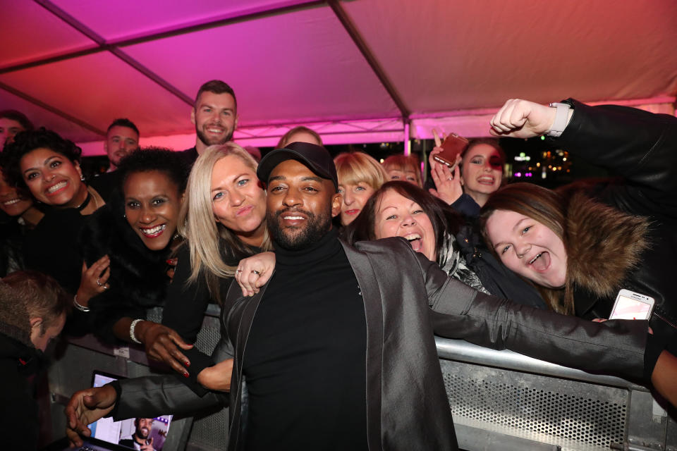 Oritse Williams attends the 21st Mobo Awards at Glasgow's SSE Hydro.