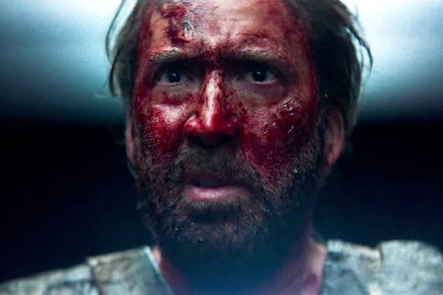 <p>RLJE Films /Courtesy Everett Collection</p> Nicolas Cage in 'Mandy'