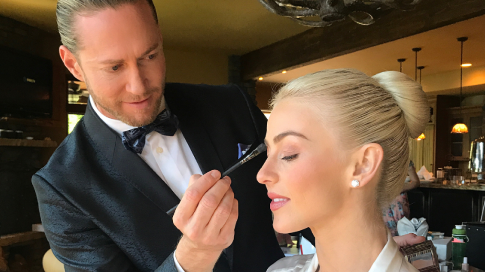 ET’s new beauty series, How-To Hollywood, is breaking down Hough's stunning bridal look step-by-step.