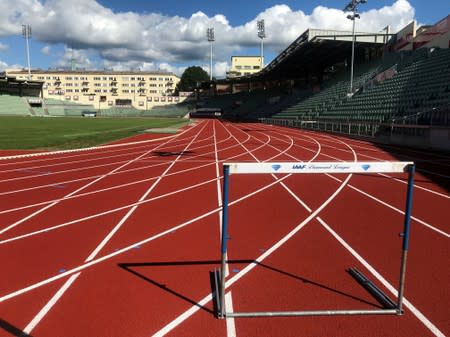 General view of the Bislett stadium in Oslo, Norway June