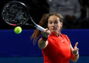 Tennis - Kremlin Cup - Women's singles - Final - Moscow, Russia - October 20, 2018 Daria Kasatkina of Russia in action against Ons Jabeur of Tunisia. REUTERS/Sergei Karpukhin