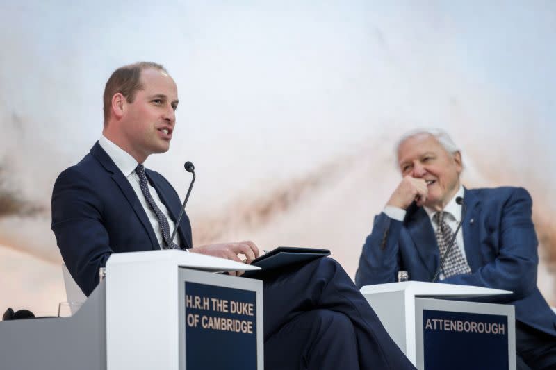 Prince William interviews David Attenborough at the World Economic Forum in Davos, Switzerland [Photo: Getty]