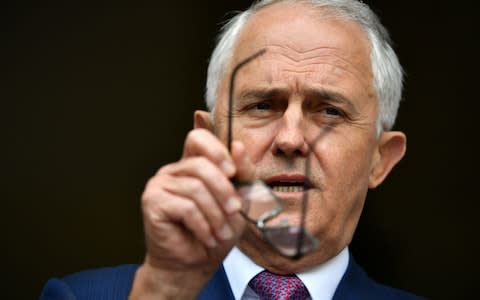 Australia's Prime Minister Malcolm Turnbull speaks during a news conference at Parliament House in Canberra  - Credit: REUTERS