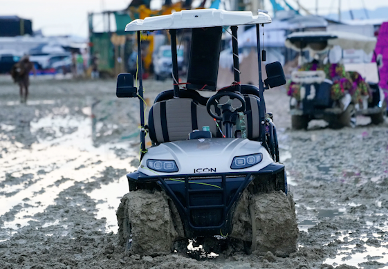 Burning man festival flooded