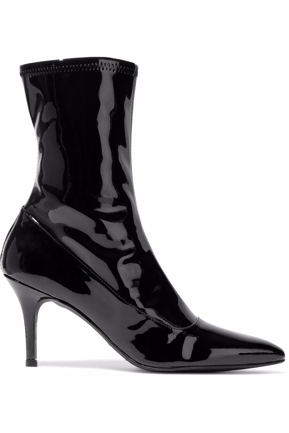 Patent-Leather Ankle Boots