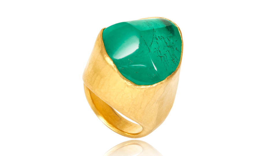 Pippa Small Colombian Emerald Ring