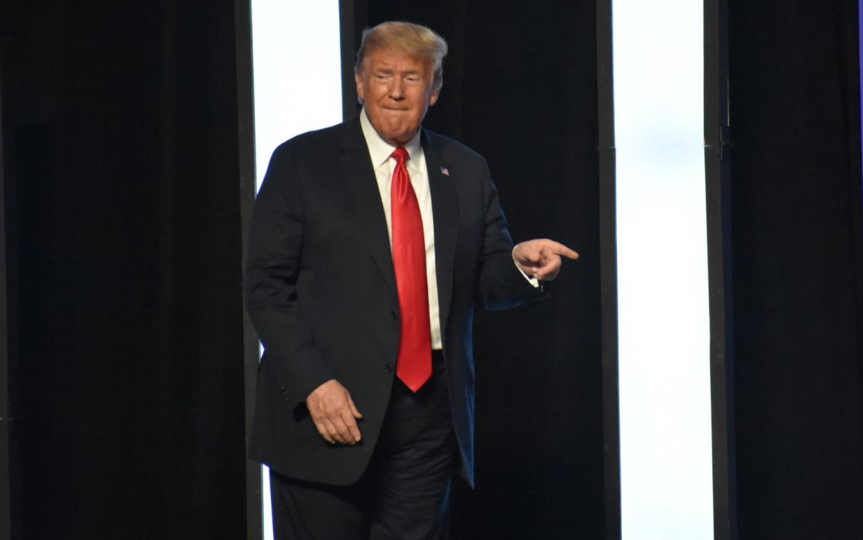 Donald Trump arrives for 'Students for Trump' event at the Dream City Church in Phoenix -  Anadolu