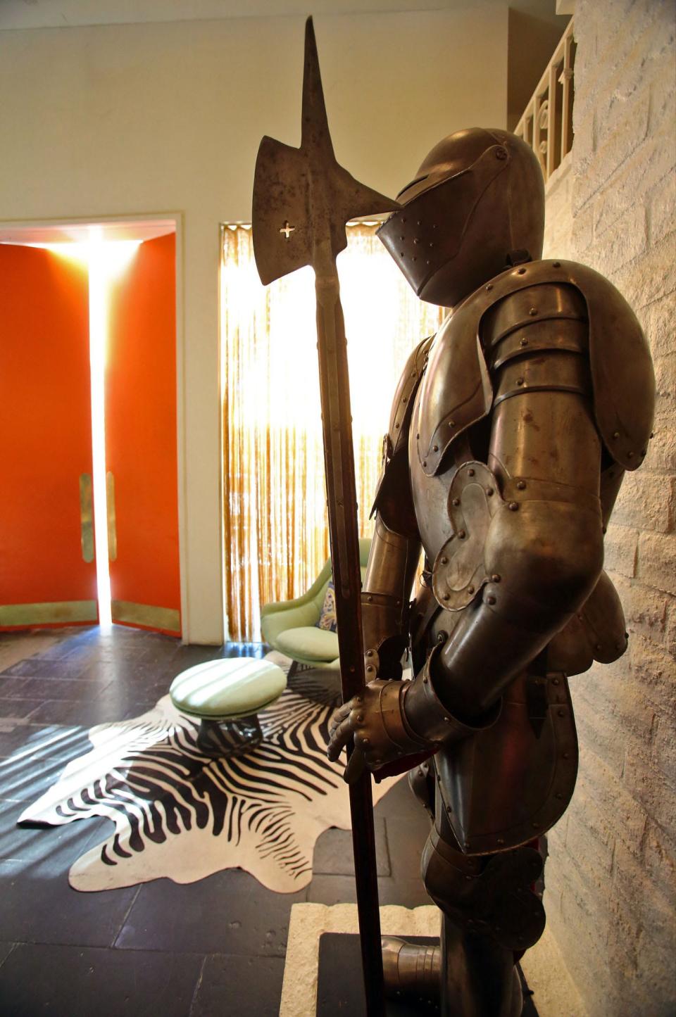 Don't let the knight standing guard at the front entrance of the Parker Palm Springs scare you off.