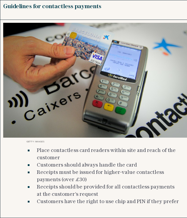 Guidelines for contactless payments