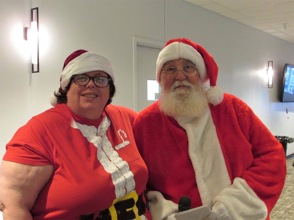 Santa heard Christmas wishes from Peggy B. and others during a dinner provided by United Commercial Travelers (UCT) Bucyrus Council #334.