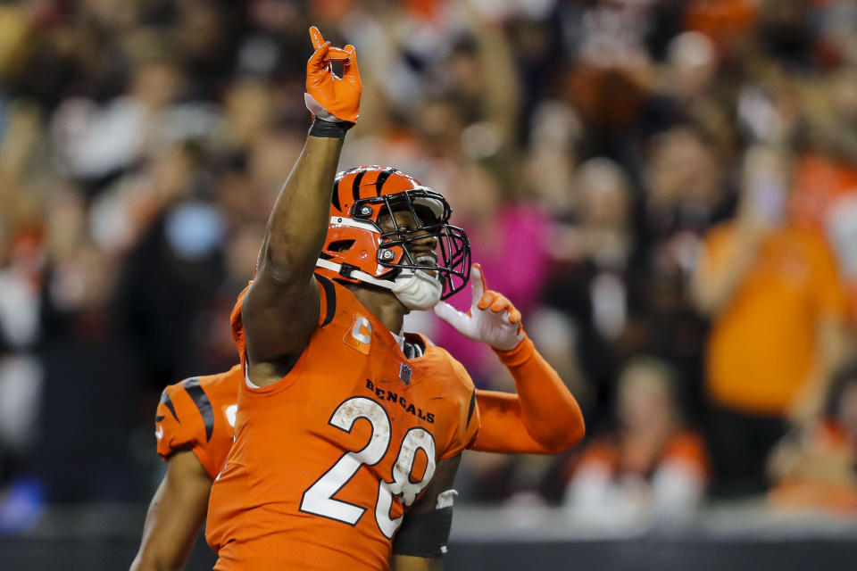 Cincinnati Bengals running back Joe Mixon had the fourth-most rushing touchdowns this season. (Katie Stratman/USA TODAY Sports)