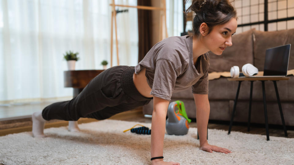 Woman doing press-up