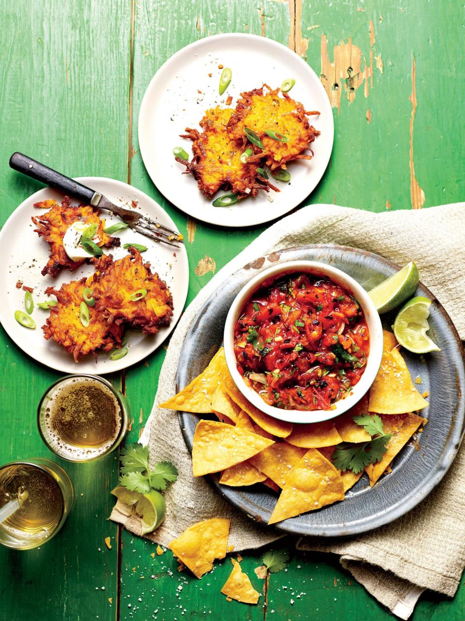 Crispy Sweet Potato-Green Onion Cakes