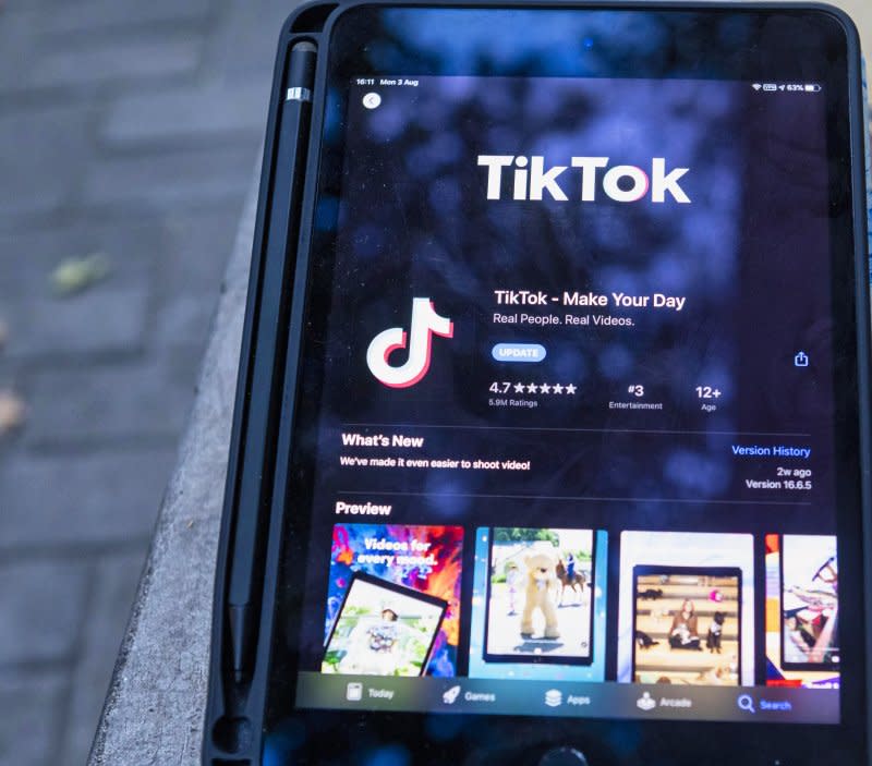 President Joe Biden signed into law on Tuesday a measure that could lead to the ban or forced sale of TikTok in the United States. File Photo by Alex Plavevski/EPA-EFE