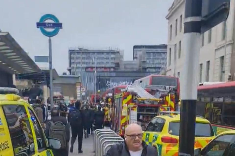 Emergency services flock to scene in Woolwich. <i>(Image: @TayTeeBow/Twitter)</i>