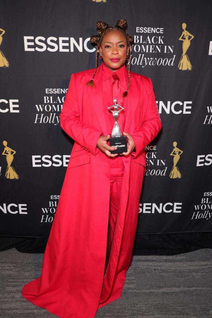 BEVERLY HILLS, CALIFORNIA - MARCH 24: Honoree Aunjanue Ellis is seen backstage during the 2022 15th Annual ESSENCE Black Women In Hollywood Awards Luncheon at Beverly Wilshire, A Four Seasons Hotel on March 24, 2022 in Beverly Hills, California. (Photo by Leon Bennett/Getty Images for ESSENCE) ORG XMIT: 775792082 ORIG FILE ID: 1387537835