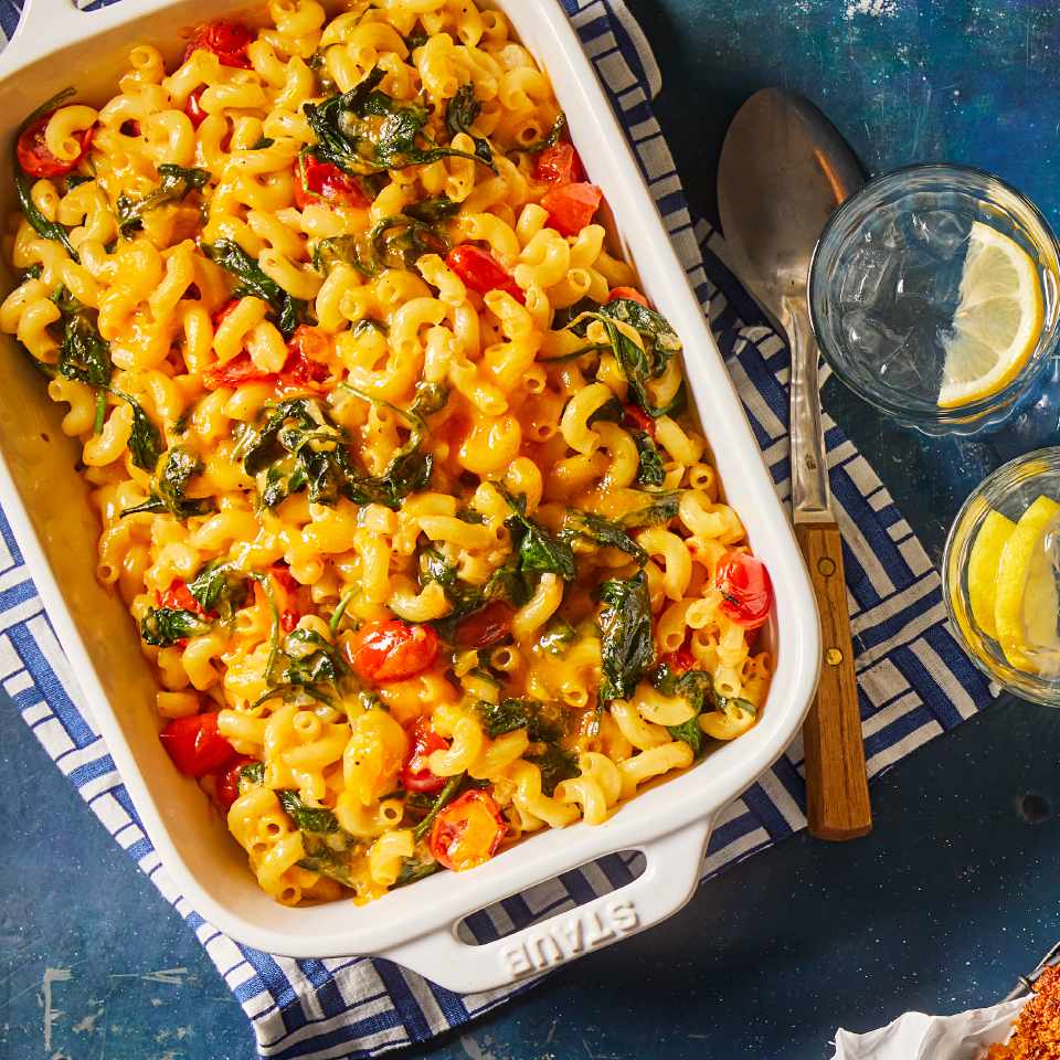 Spinach-Tomato Macaroni & Cheese