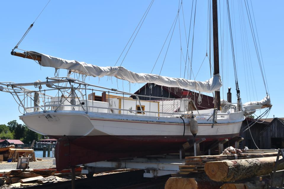 The SkipJack Rosie Parks is shown at the Chesapeake Bay Maritime Museum.