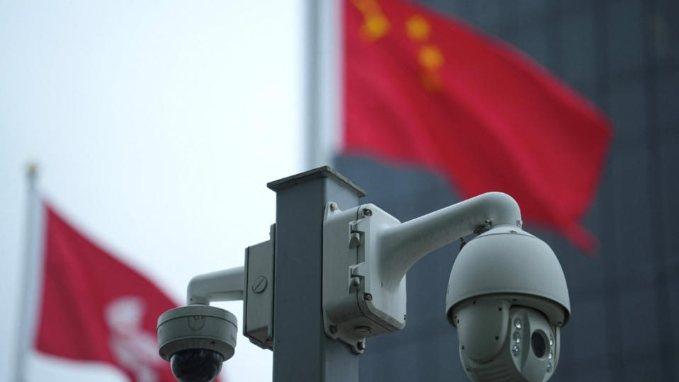香港街頭監視器。路透社