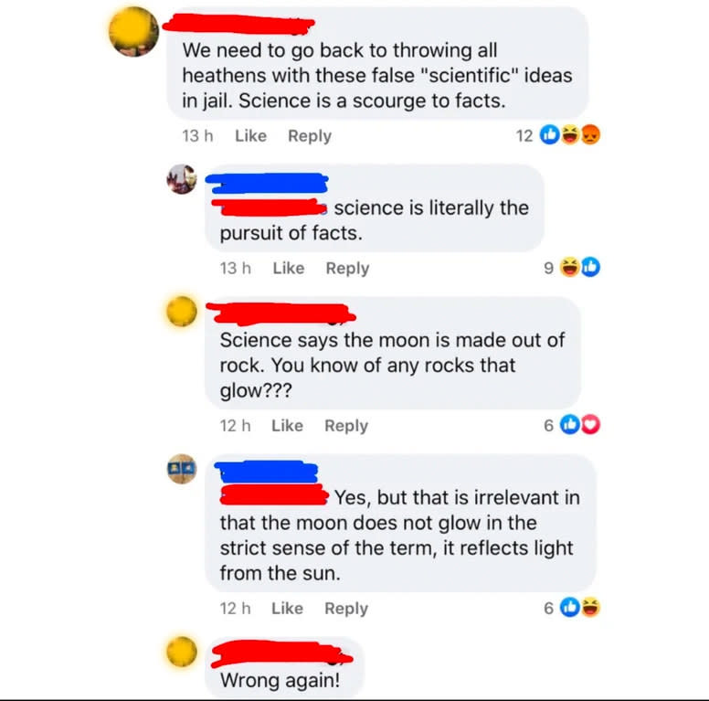 person who has no idea how science works