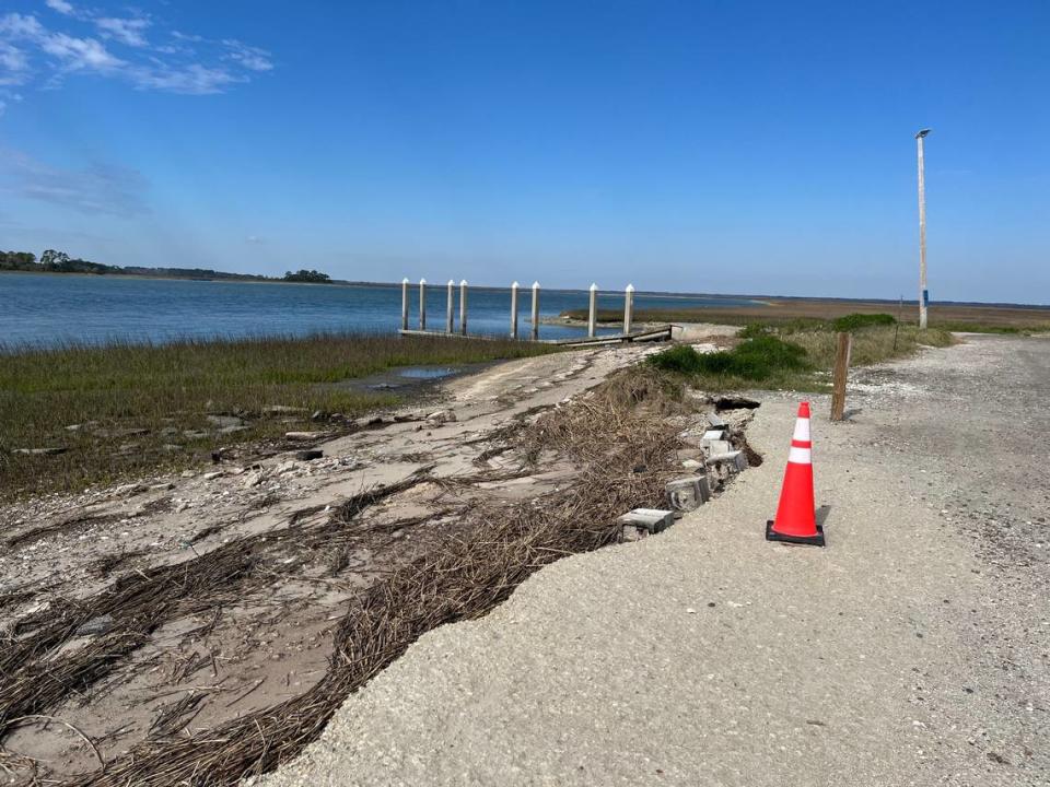 South Carolina State Parks says deteriorating road conditions are leading to the popular Russ Point Boat Landing.