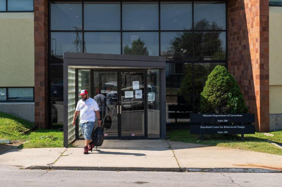 Every other week, Andre Harris visits the Missouri Department of Corrections probation and parole office at 17th Street and Prospect Avenue, looking for men who need a job or other help. Zachary Linhares/The Kansas City Star