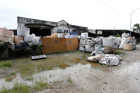 A view of an illegal plastic recycling factory in Pulau Indah, Malaysia October 14, 2018. Picture taken October 14, 2018. REUTERS/Lai Seng Sin