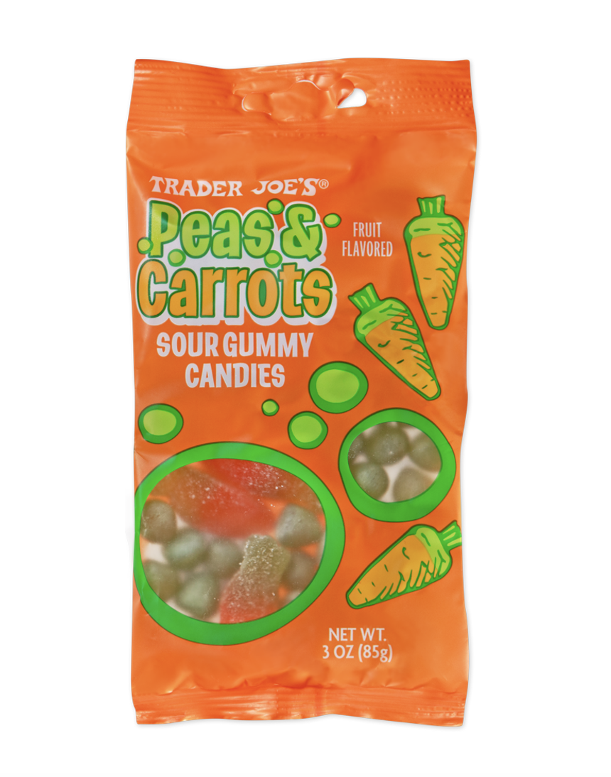 peas and carrots gummy candy