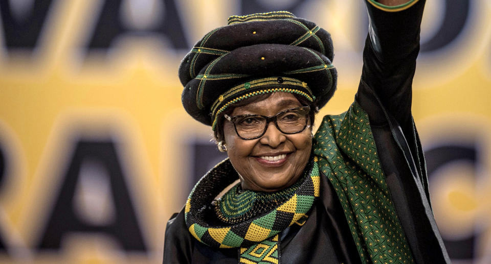 Winnie Mandela, the former wife of the late South African President Nelson Mandela, has died at age 81. (Photo: MUJAHID SAFODIEN/AFP/Getty Images)