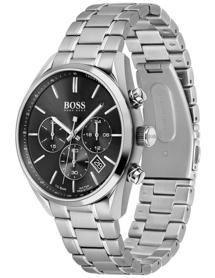 Hugo Boss Champion Stainless Steel Men's Chrono Watch, $699.