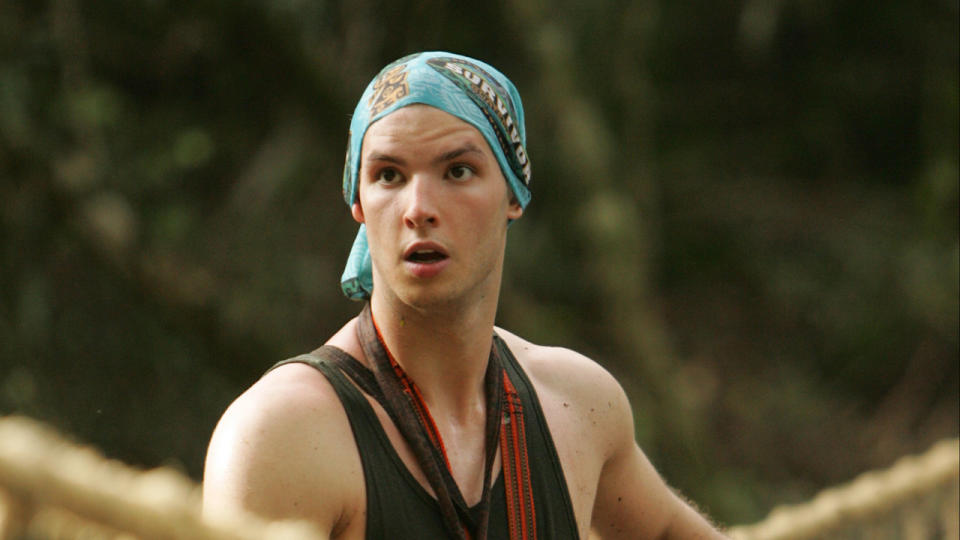 Brian Corridan during a challenge on Survivor