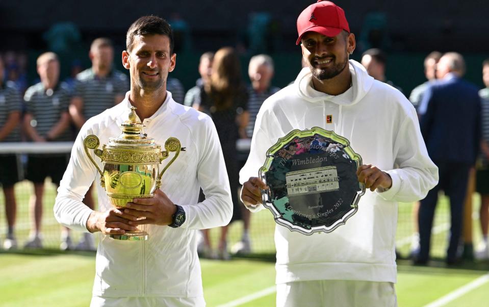 Nick Kyrgios pierde la final de Wimbledon 2022 ante Novak Djokovic