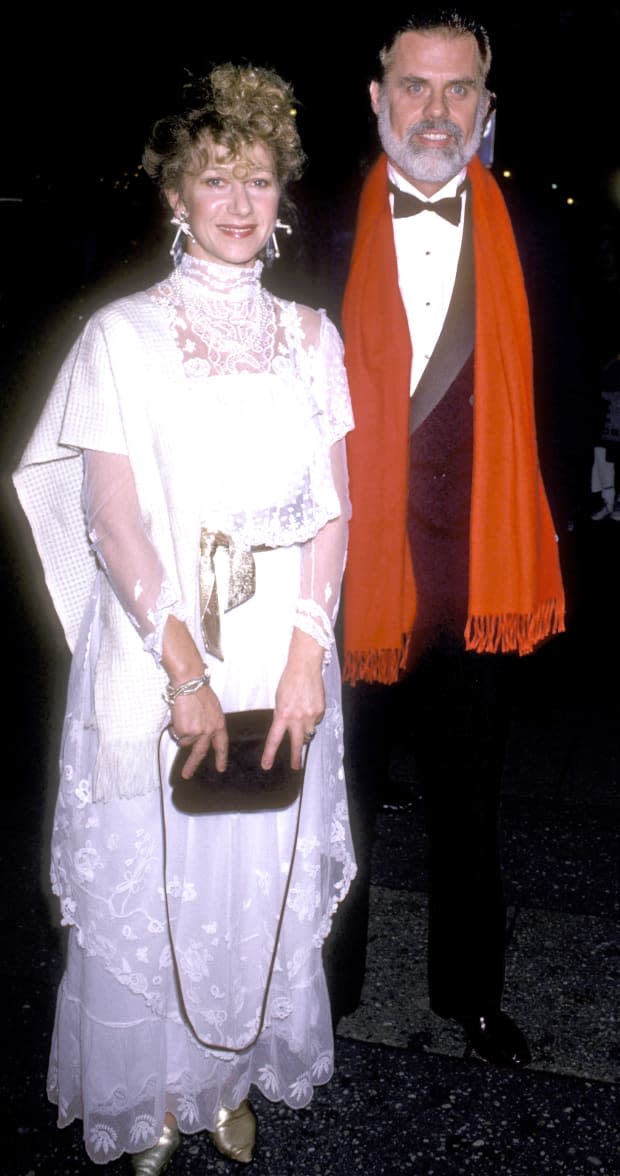 Helen Mirren and Taylor Hackford in 1985 at the "White Nights" premiere<p>Ron Galella/Ron Galella Collection via Getty Images</p>