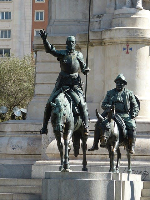 Statue of Don Quixote in Spain.