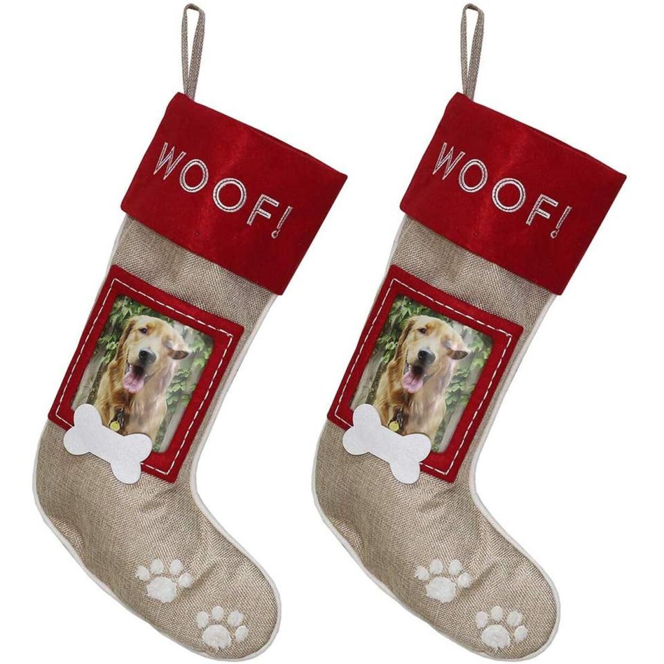 burlap-pet-christmas-stockings-with-picture-frame