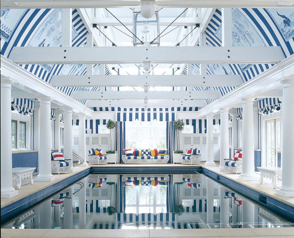 <p>Nautical goes OTT in the most gorgeous pool room you've ever seen.</p>