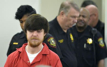 Ethan Couch, the so-called "affluenza" teen, is brought into court for his adult court hearing at Tim Curry Justice Center in Fort Worth, Texas April 13, 2016. REUTERS/Fort Worth Star-Telegram/Max Faulkner/Pool