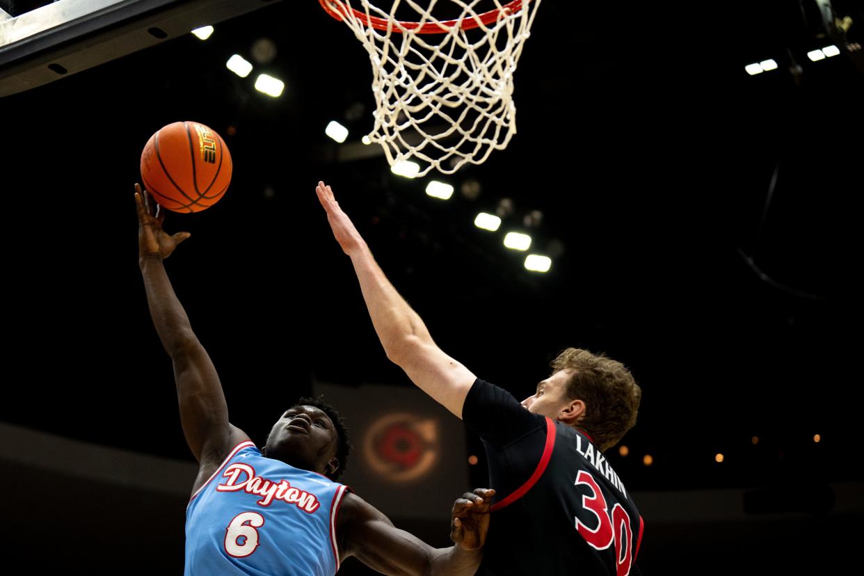 Enoch Cheeks, left, has found a new home with the Dayton Flyers after transferring from Robert Morris.