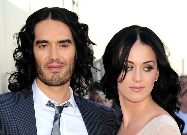 Russell Brand and Katy Perry attend the 