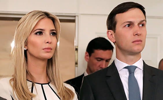 ‘Nepotism never ends well’: the US President’s daughter Ivanka and son-in-law Jared Kushner: Getty